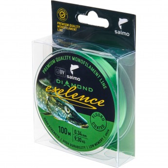Леска монофильная SALMO DIAMOND EXELENCE FLUORO COATED Green 100/034 Леска монофильная SALMO DIAMOND EXELENCE FLUORO COATED Green 100/034